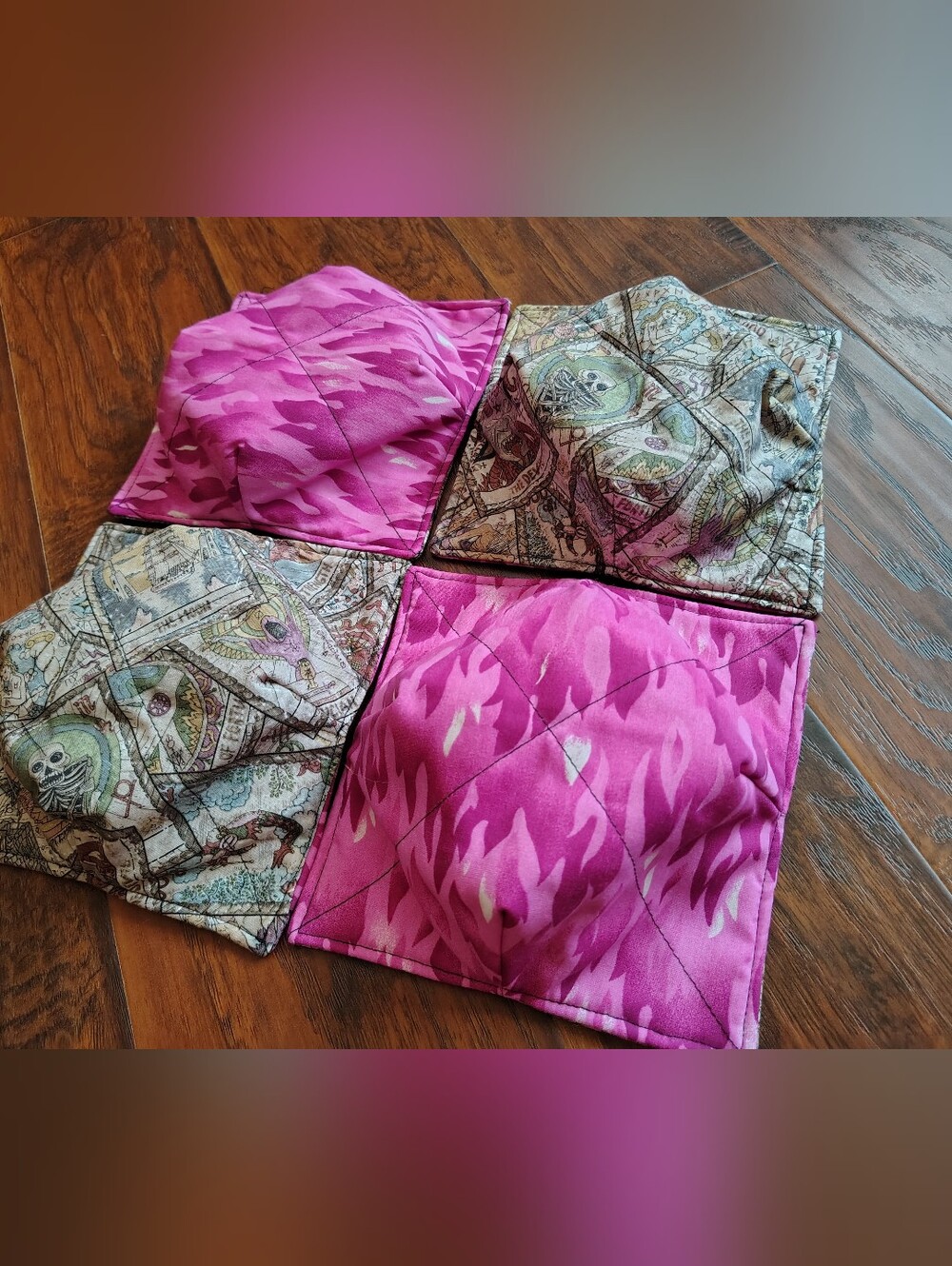 Custom Tarot cards themed Handmade bowl cozy set of four House Warming Gift